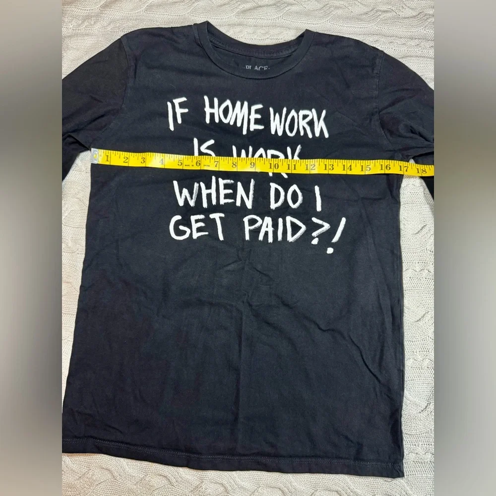 Kid’s Black Long Sleeve Funny Graphic Tee #1592